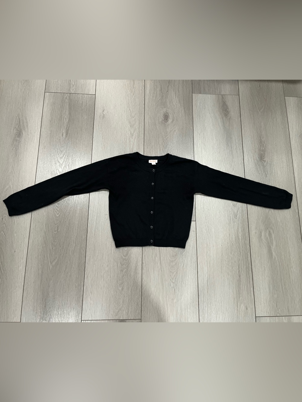 Kids Girls Cat & Jack Black Button-Up Cardigan Sweater